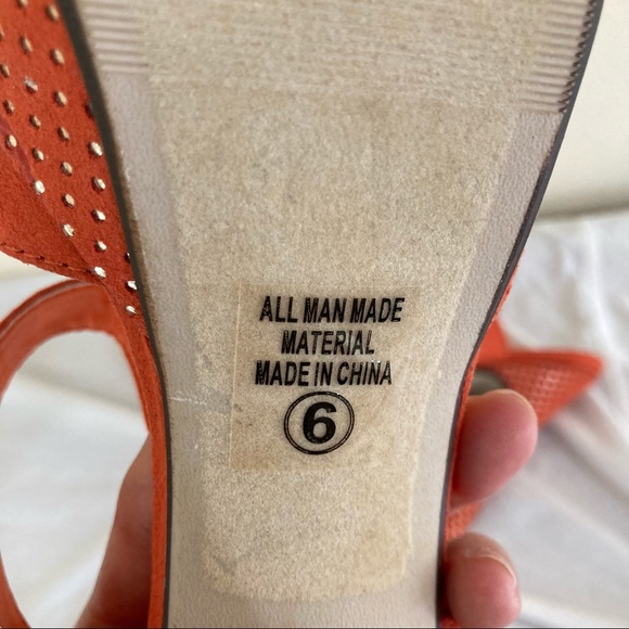 Heart in D Orange Gold platform High Heel Size 6 - Picture 17 of 17